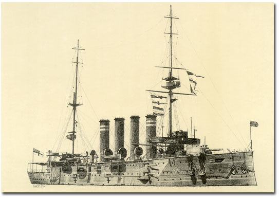 First Class Armoured Cruiser HMS Hogue